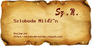 Szloboda Milán névjegykártya